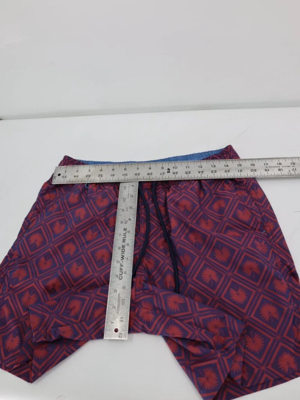 Scotch & Soda Swim Trunks Men's Medium Geometric Lined Drawstring Elastic Waist